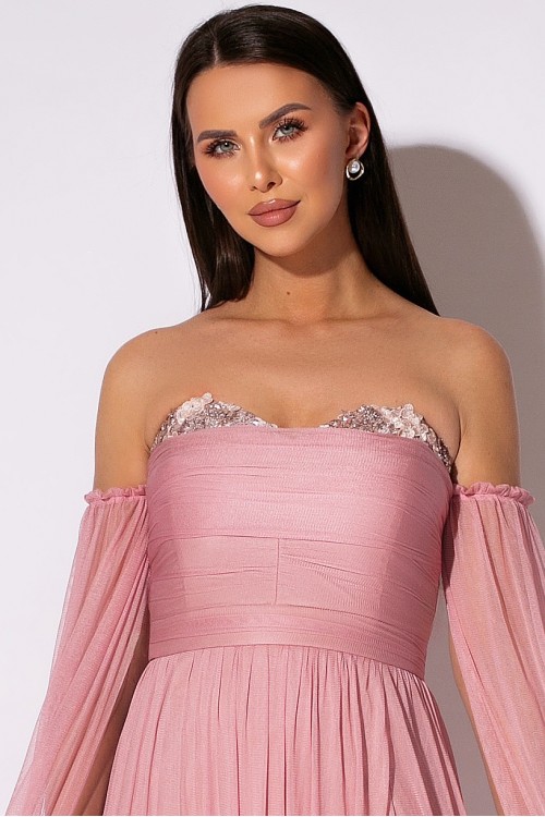 Rochie tull de matase naturala 2