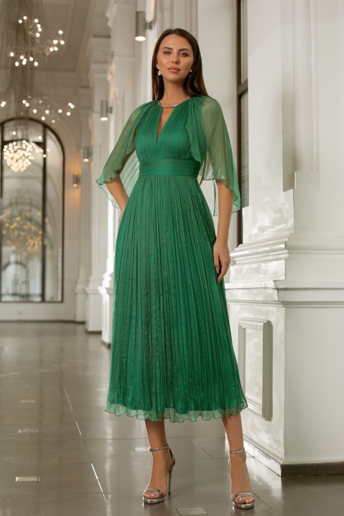 Rochie midi din matase...