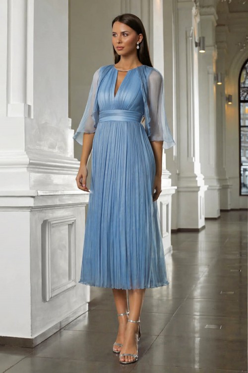 Rochie midi din matase...