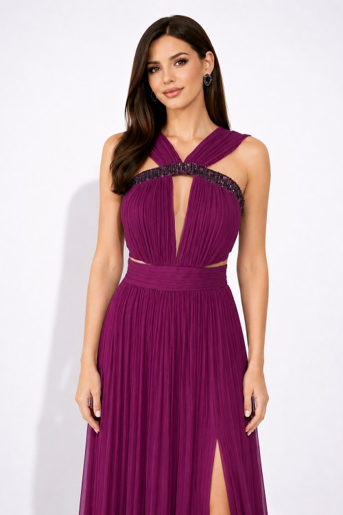 Rochie lunga matase naturala