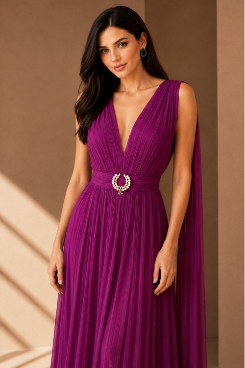Rochie lunga  matase naturala 2