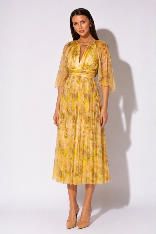 Rochie midi din matase...