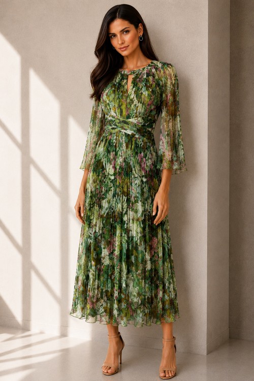 Rochie midi din matase...