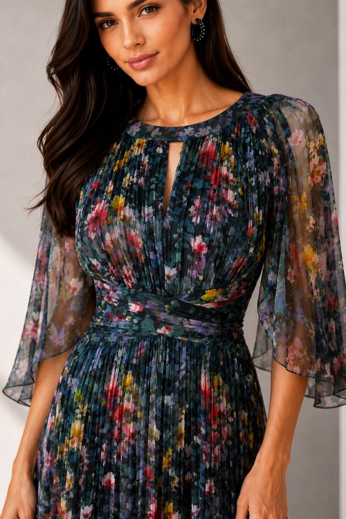 Rochie midi din matase...
