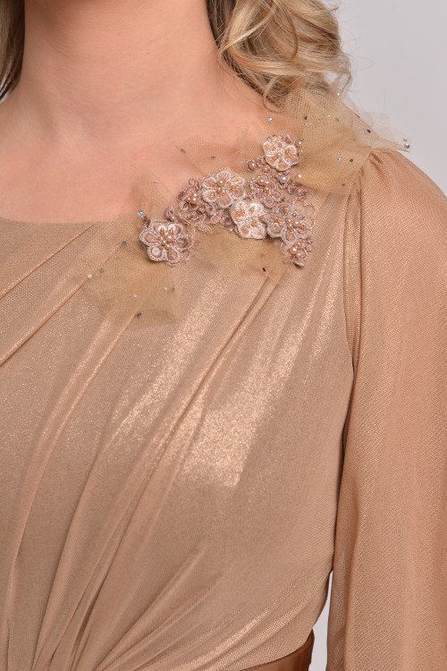 Rochie caramel 2