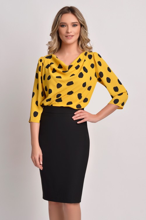 Bluza galbena din voal